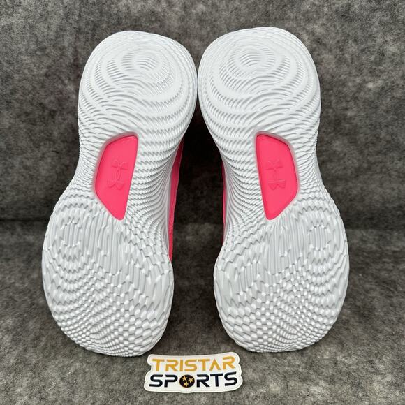 Under Armour Curry 8 NM Basketball Shoes Mens Sz 9 Pink White Steph Curry - Picture 6 of 8